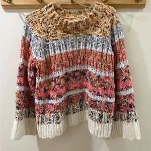 Anthropologie Kahlo chunky  Knit Sweater multi color